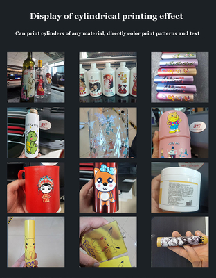 XP600 Inkjet Board UV Flatbed Printer Cylindrical Plastic Shell Printing Spurt Draws PET Film Heat Transfer Printer